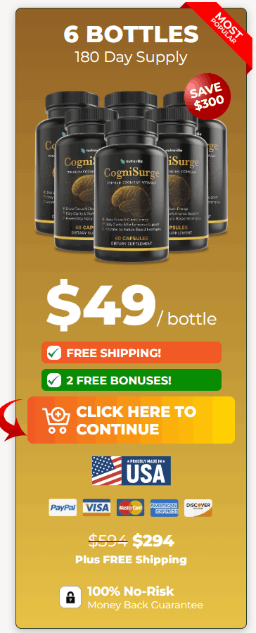 Buy CogniSurge 6 Bottle